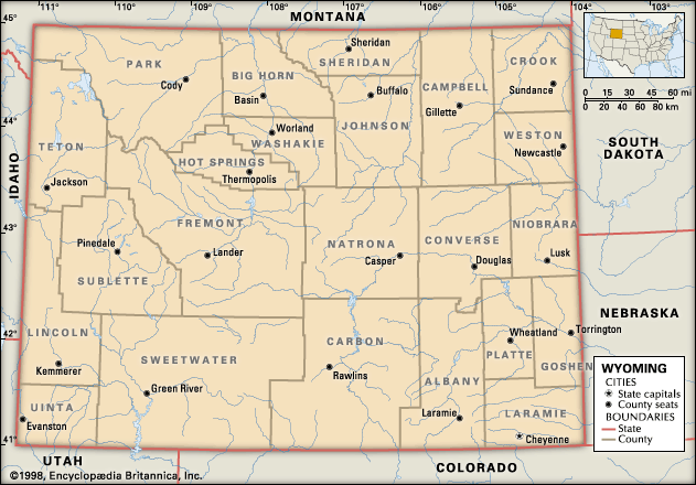 Map of Wyoming